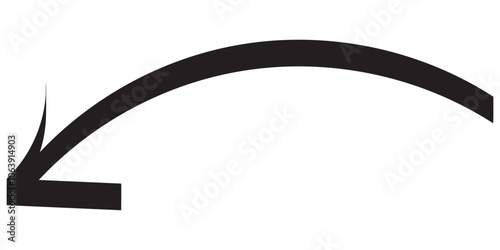 Short hand drawn arrow vector