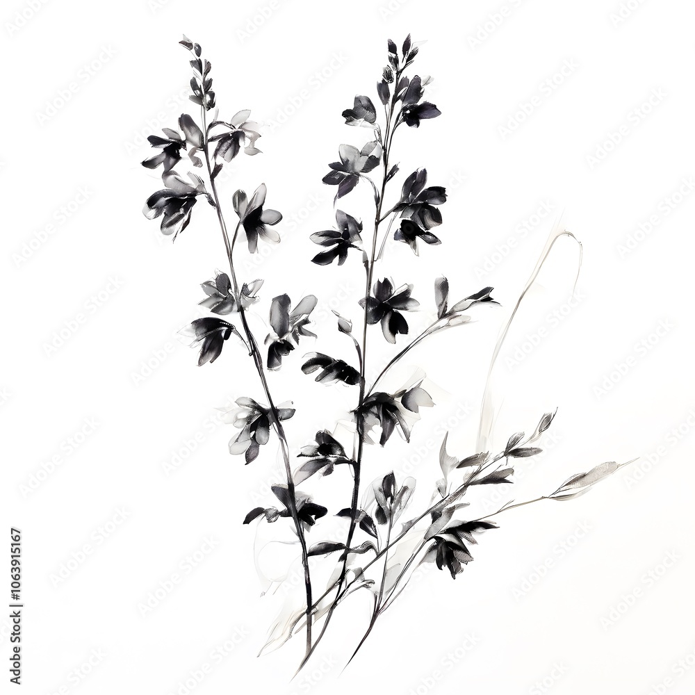 Naklejka premium Flower concept design idea isolated on a white background