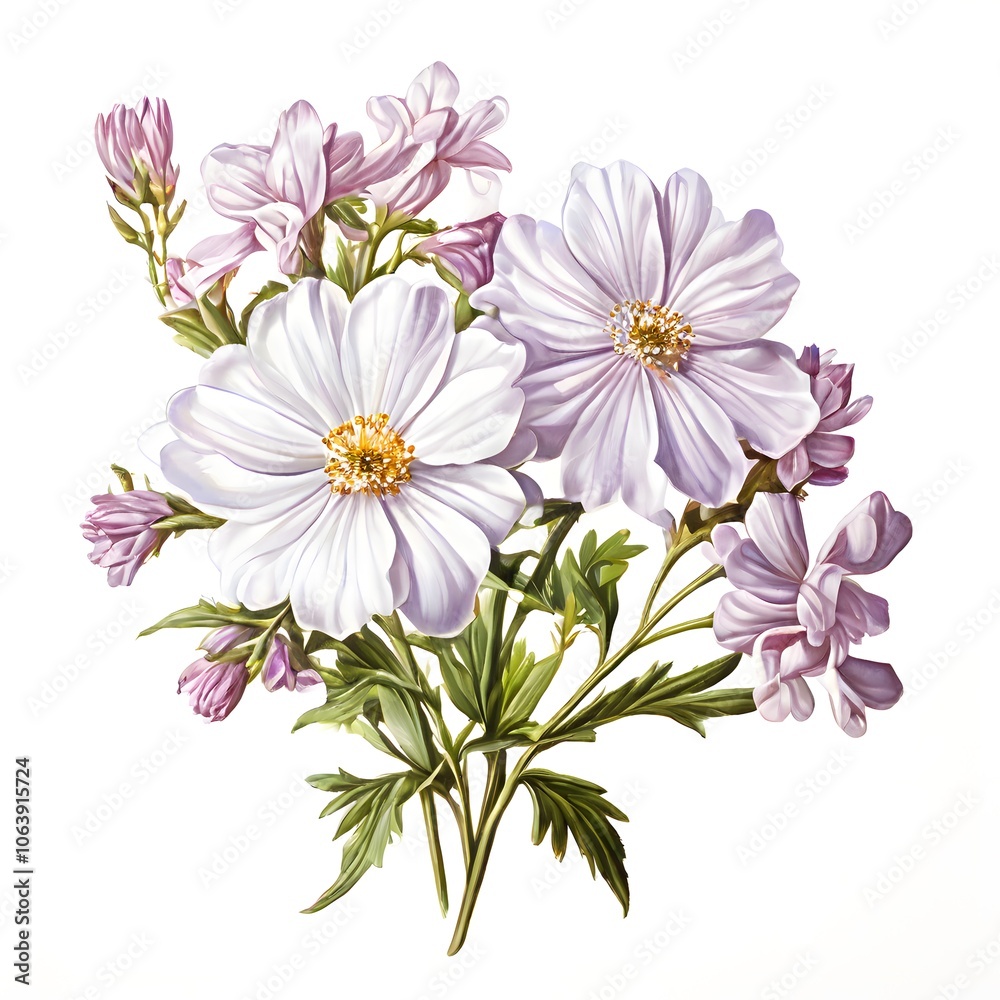 Flower concept design idea isolated on a white background Flower concept design idea isolated on a white background
