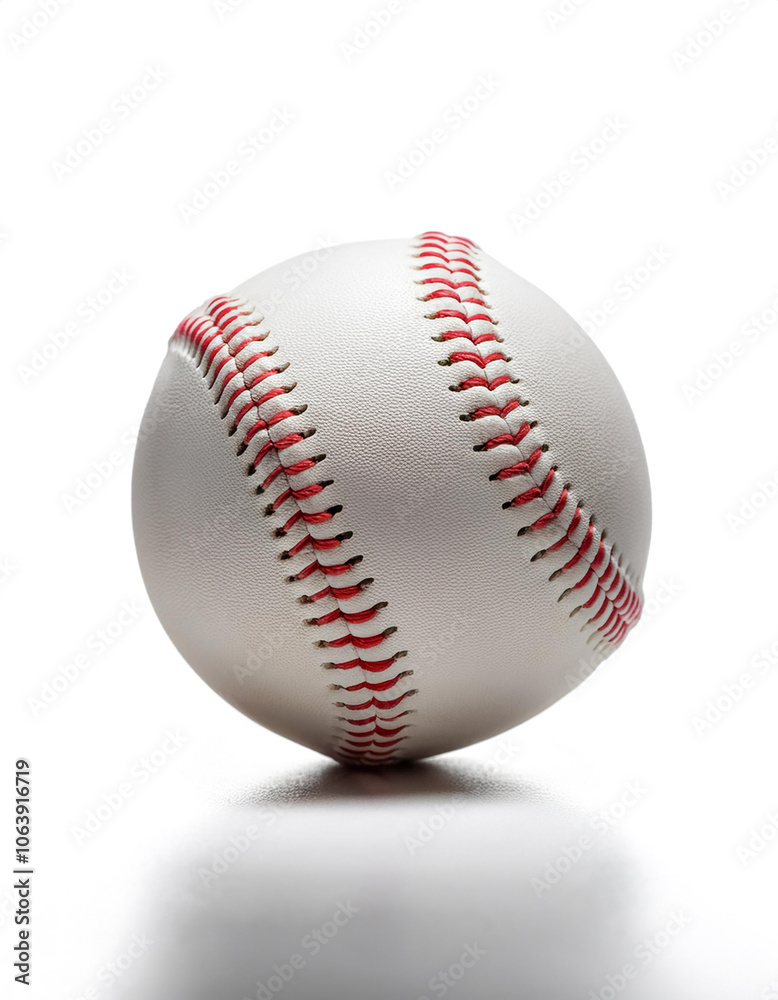 Baseball isolated on white background with clipping path