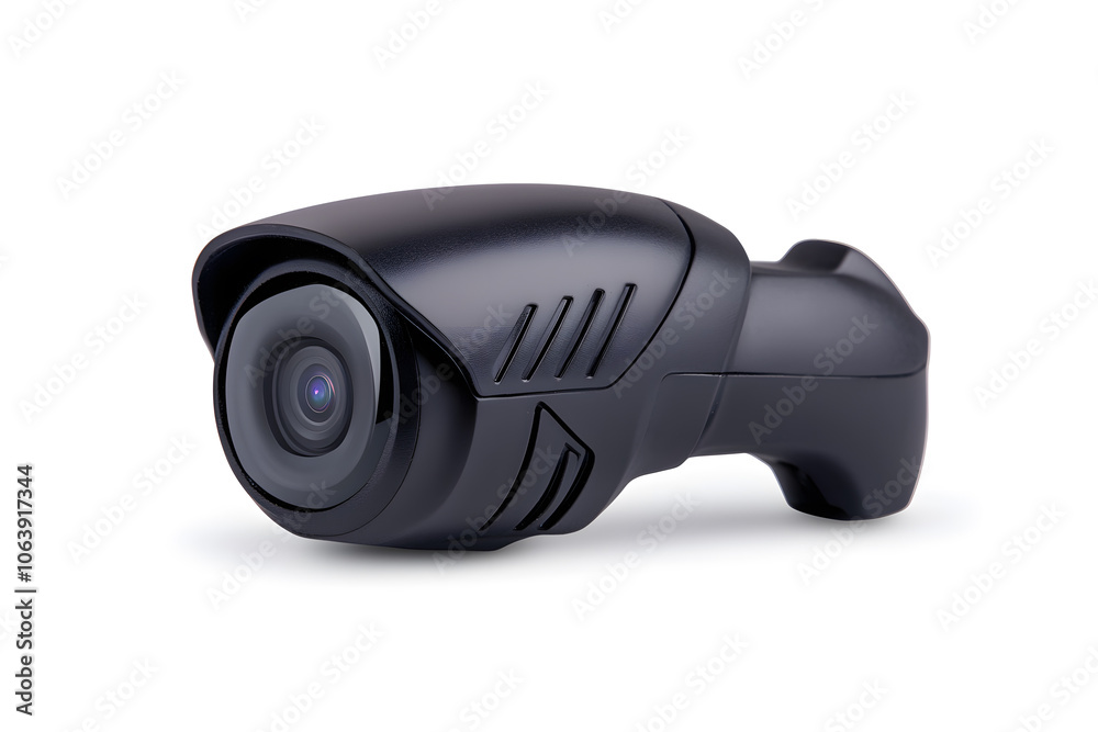 Miniature dashboard camera isolated on white background Miniature dashboard camera isolated on white background