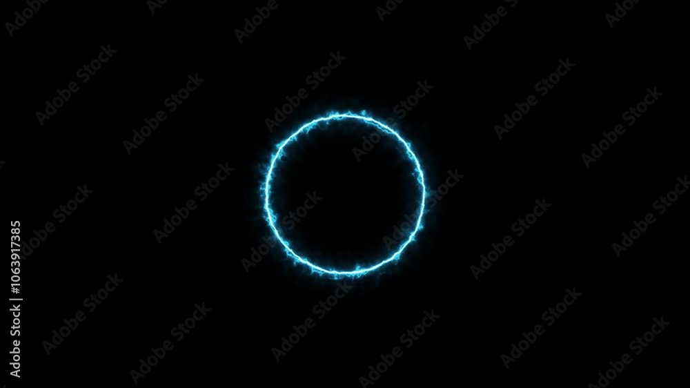 Animated saber effect with an endless rotating circle of electric red flames on HD video.