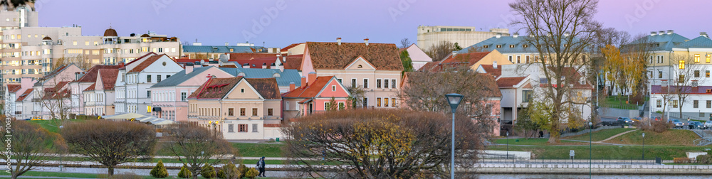 evening district of Minsk Nemiga. Belarus evening district of Minsk Nemiga. Belarus