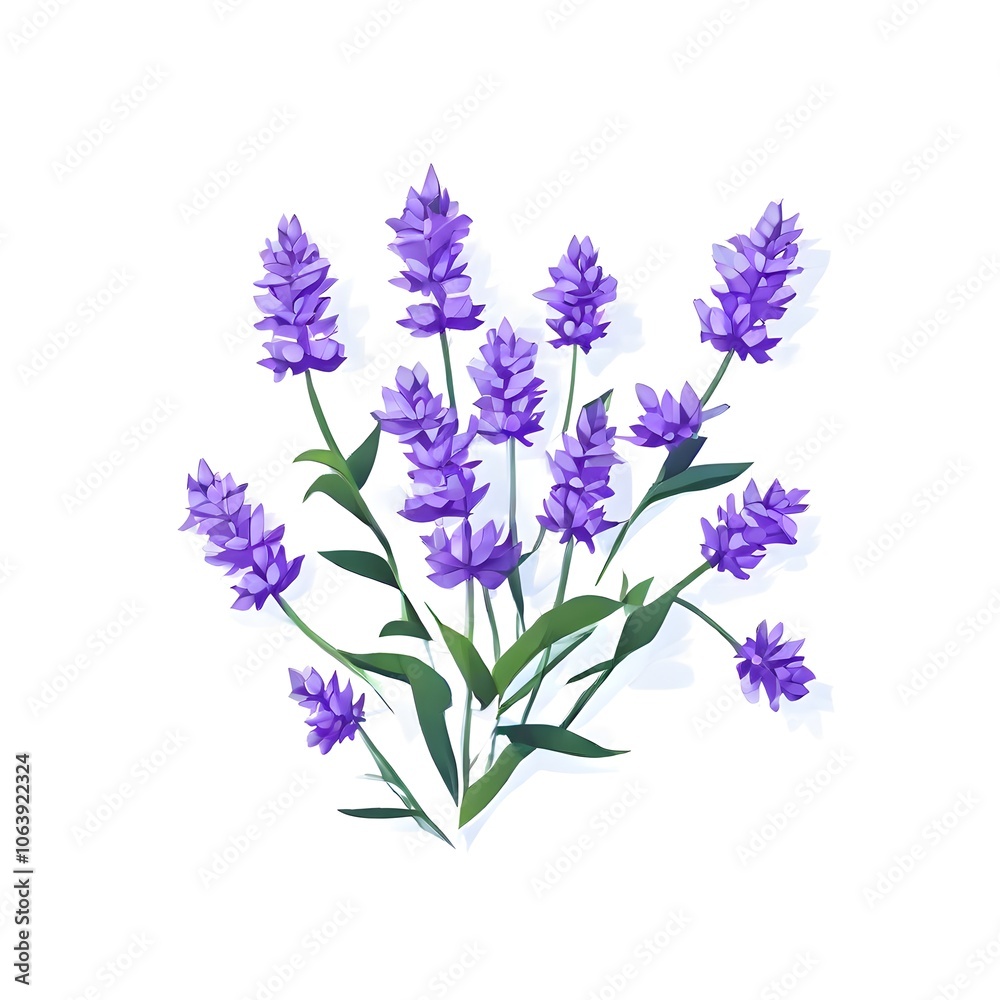 Fototapeta premium Flower concept design idea isolated on a white background