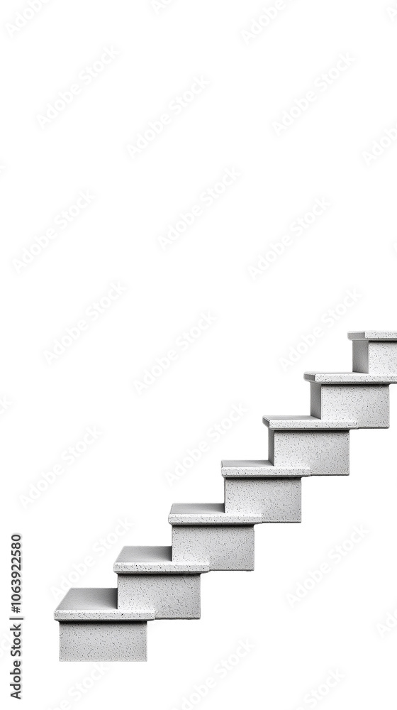 Minimalist staircase with clean lines and modern design isolated on a transparent background, ideal for architectural and interior planning. Minimalist staircase with clean lines and modern design isolated on a transparent background, ideal for architectural and interior planning.