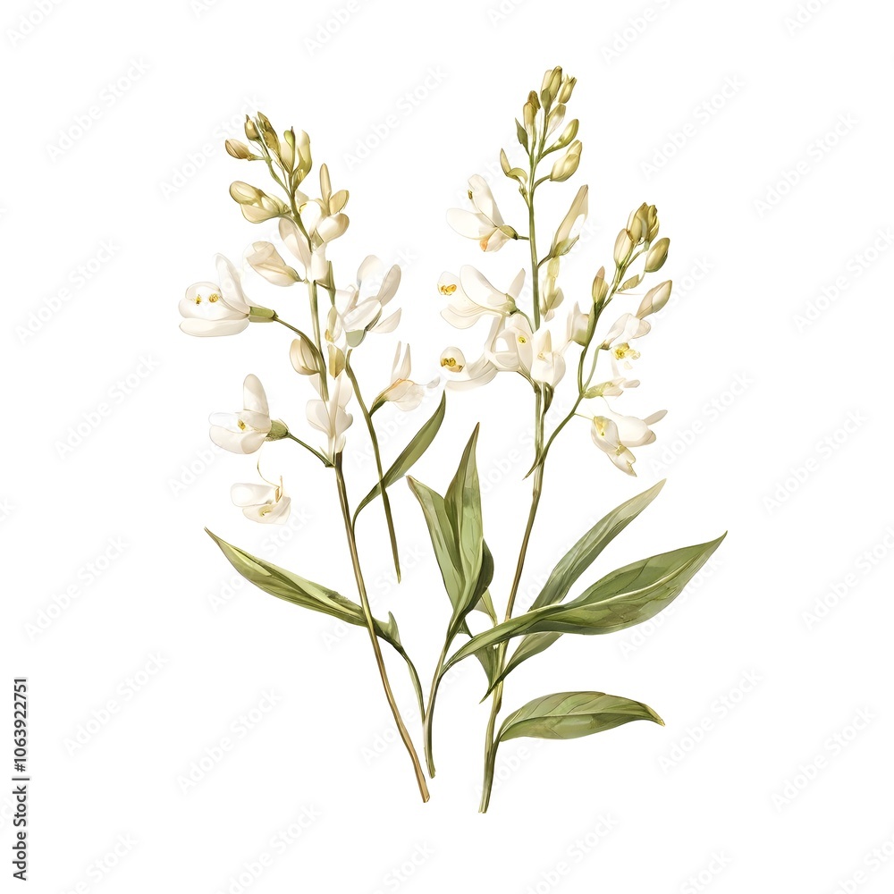 Naklejka premium Flower concept design idea isolated on a white background