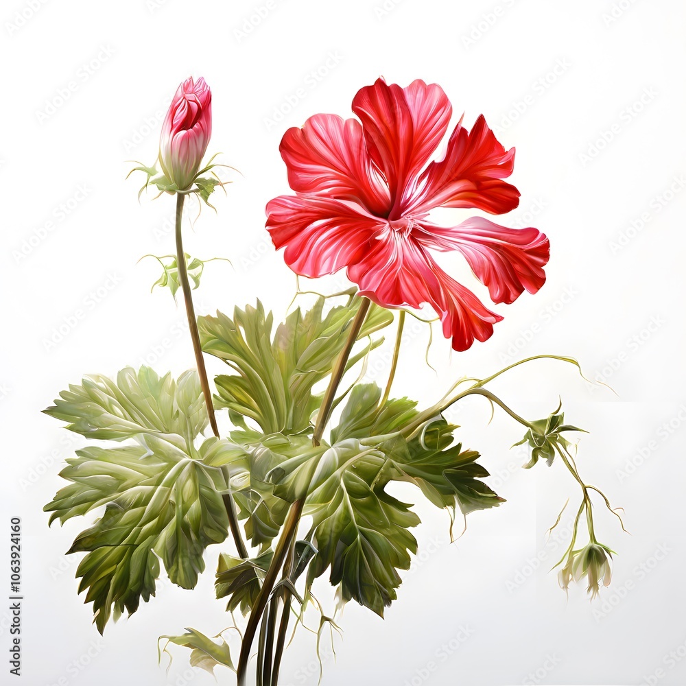 Obraz premium Flower concept design idea isolated on a white background