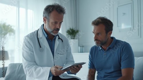 The Doctor with Patient Tablet