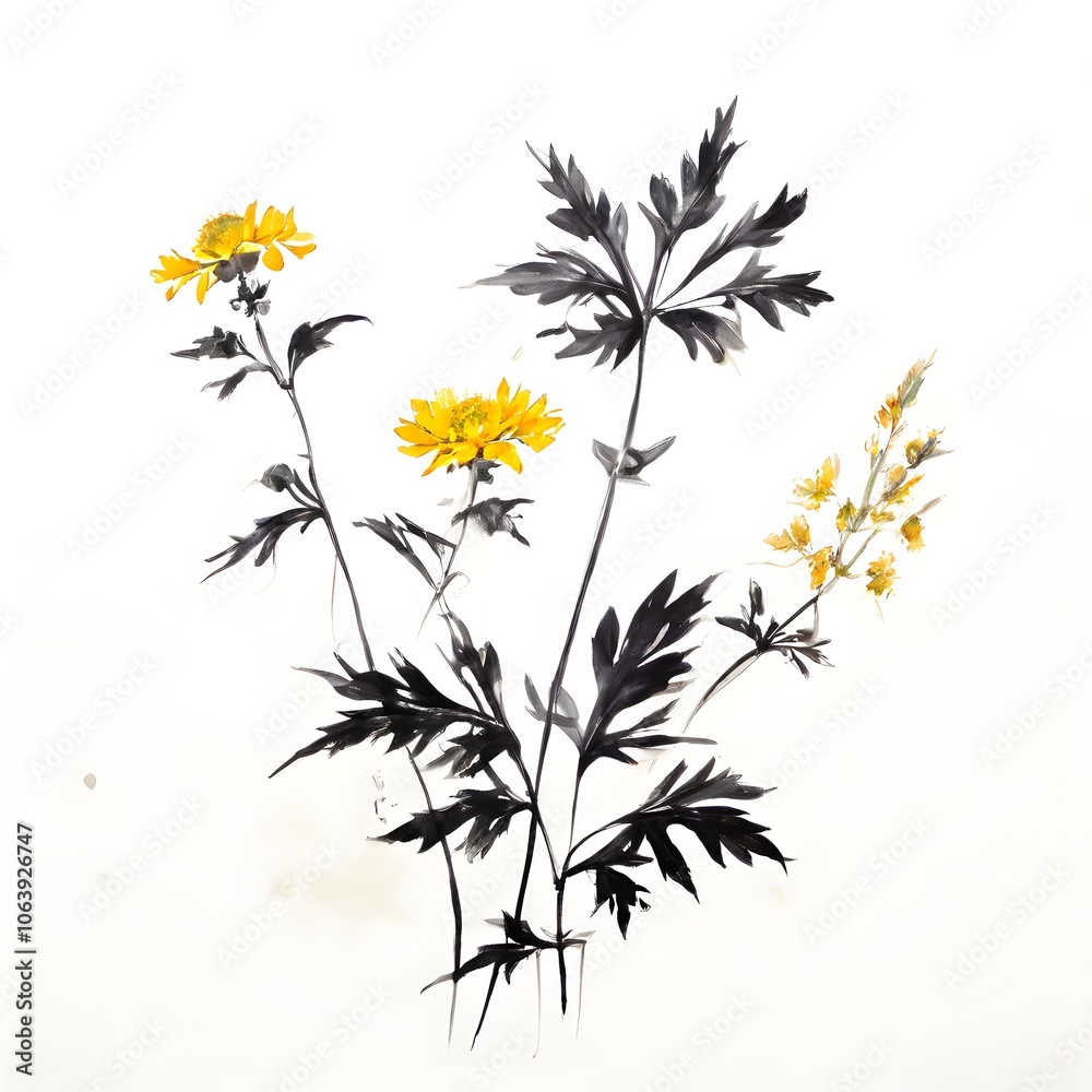 Flower concept design idea isolated on a white background Flower concept design idea isolated on a white background