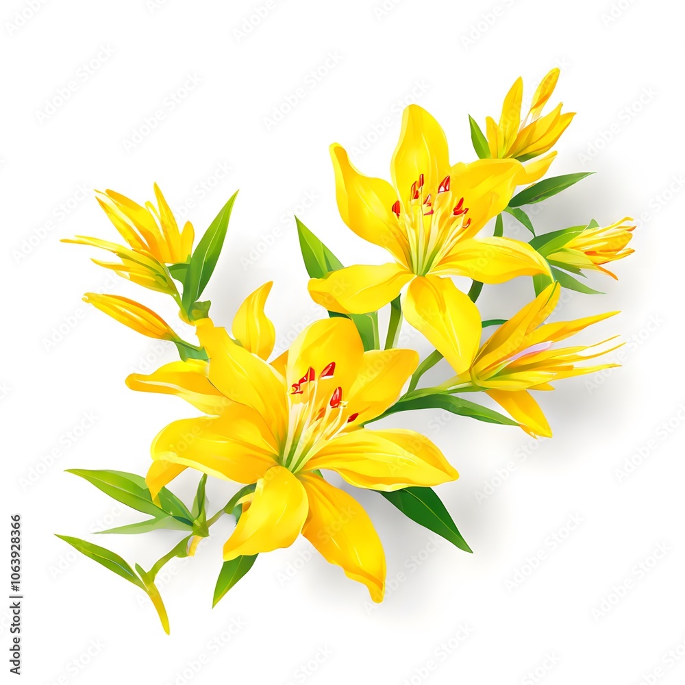 Obraz premium Flower concept design idea isolated on a white background