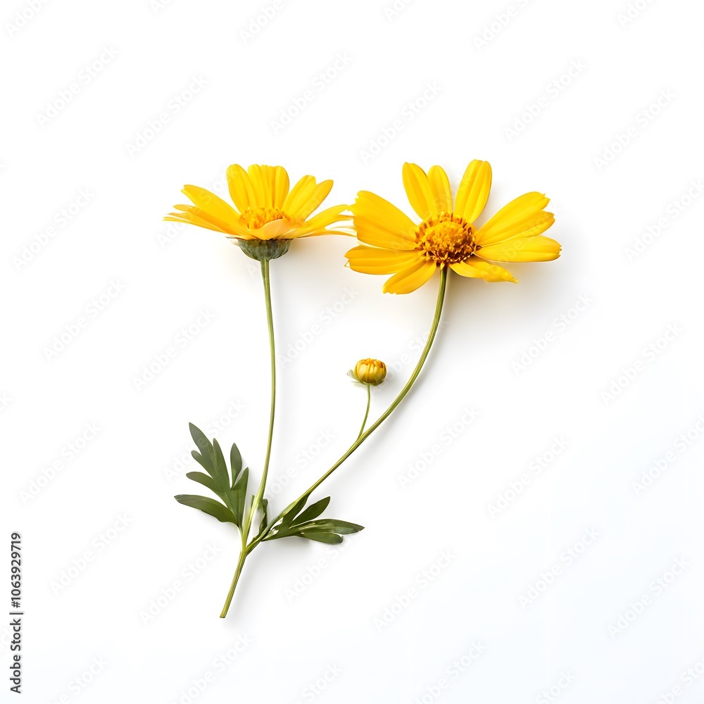 Obraz premium Flower concept design idea isolated on a white background