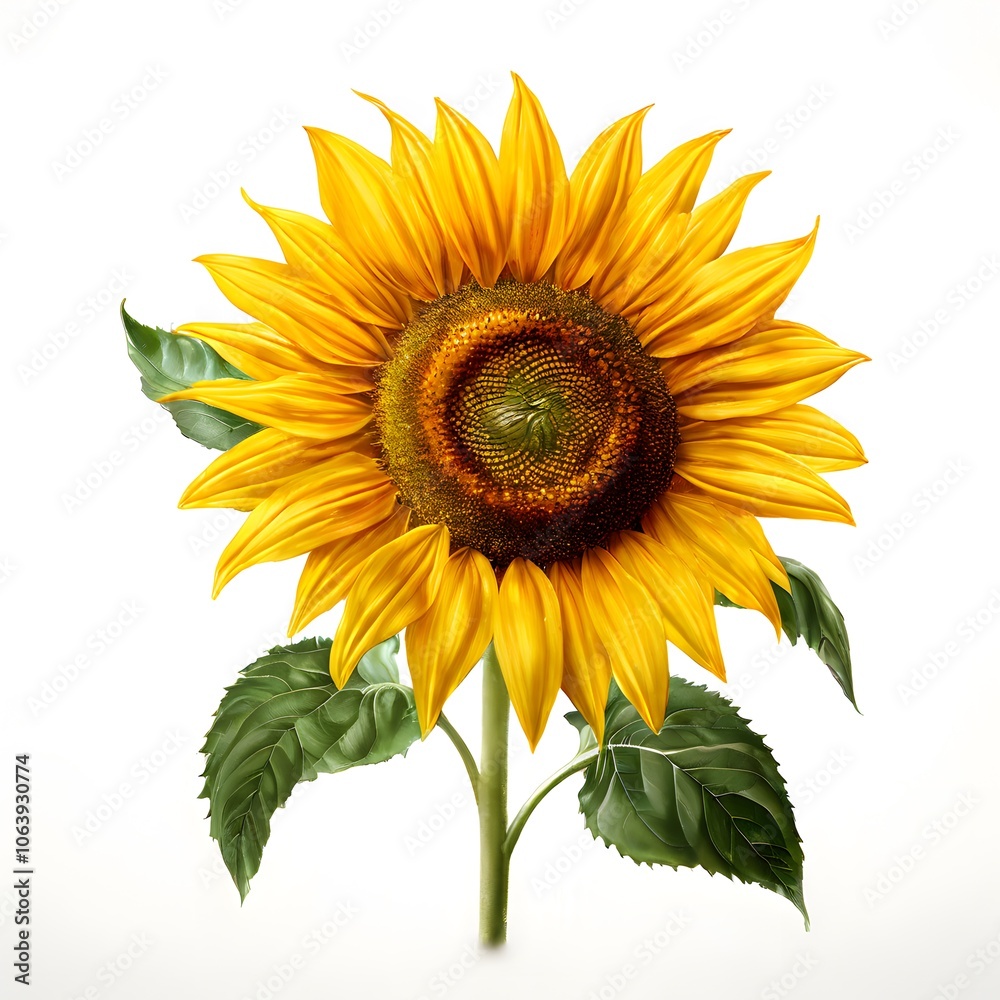 Obraz premium Flower concept design idea isolated on a white background