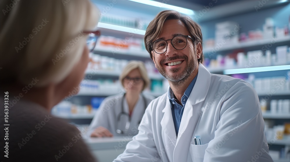 Fototapeta premium The Friendly Pharmacist in Action