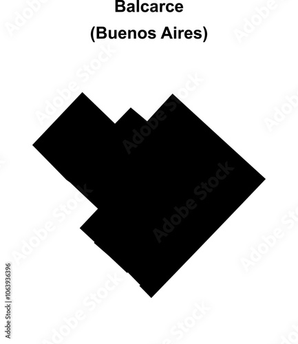 Balcarce department (Buenos Aires) blank outline map