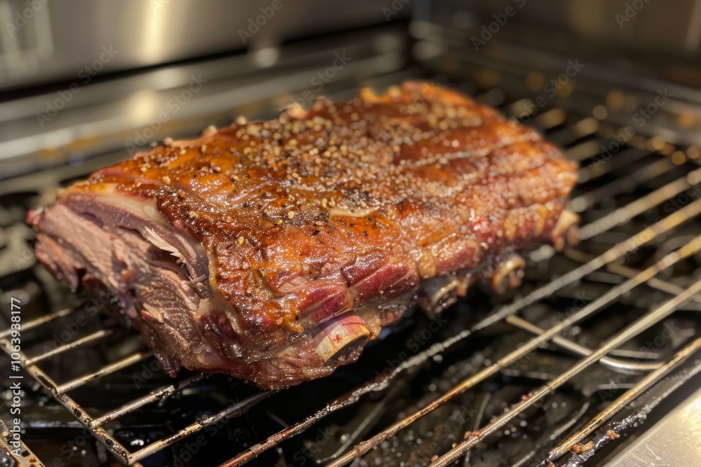 Texas style smoked pork brisket Texas style smoked pork brisket