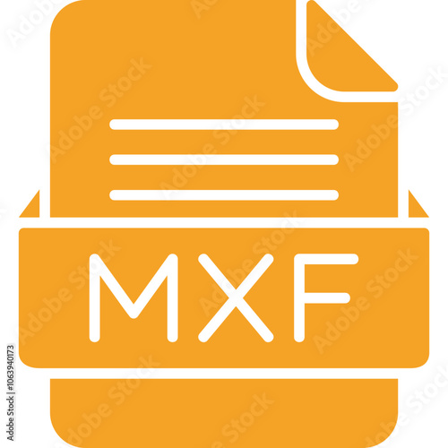 MXF File Format Vector Icon Design