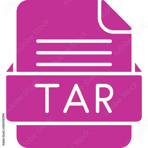 TAR File Format Vector Icon Design