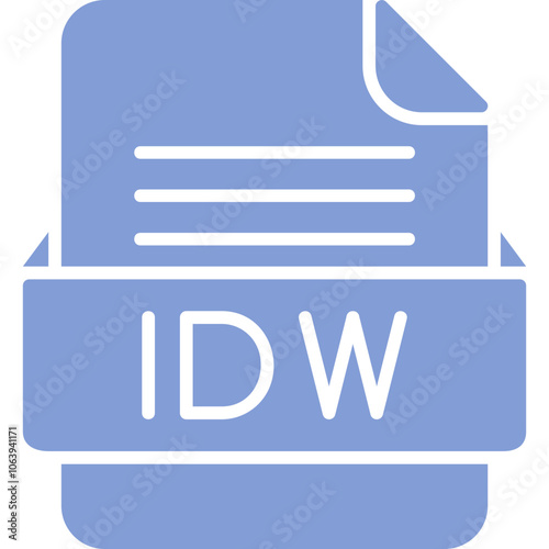 IDW File Format Vector Icon Design