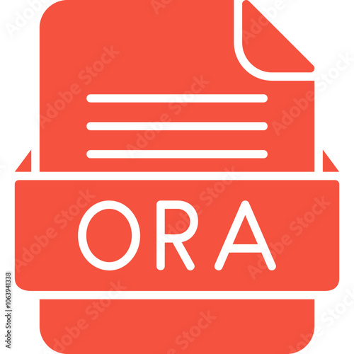 ORA File Format Vector Icon Design
