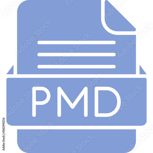 PMD File Format Vector Icon Design