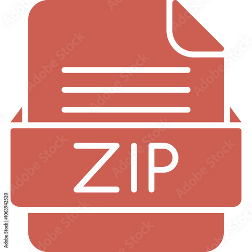 ZIP File Format Vector Icon Design
