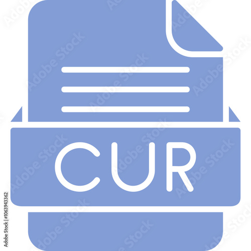 CUR File Format Vector Icon Design