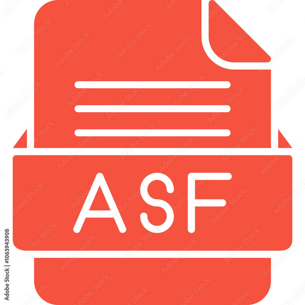 ASF File Format Vector Icon Design ASF File Format Vector Icon Design