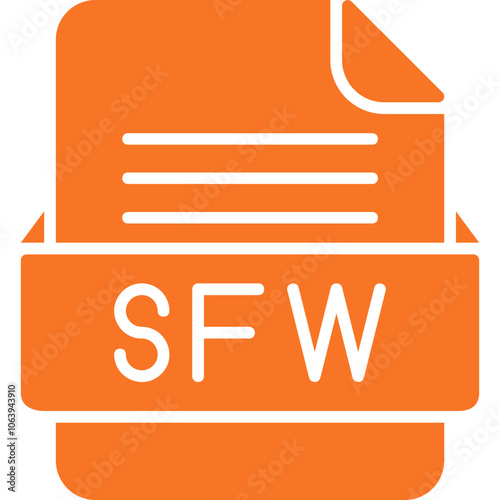 SFW File Format Vector Icon Design