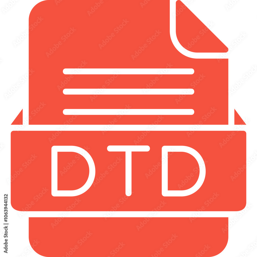 DTD File Format Vector Icon Design DTD File Format Vector Icon Design