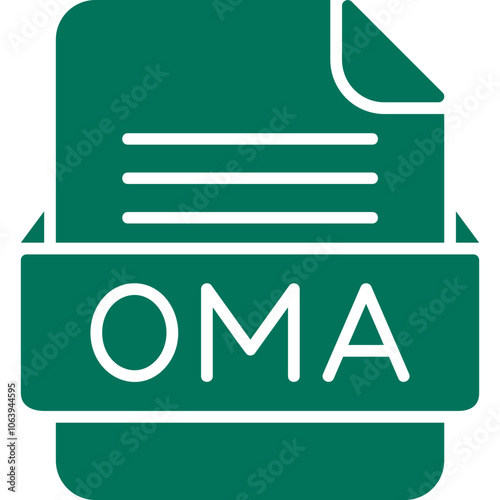 OMA File Format Vector Icon Design