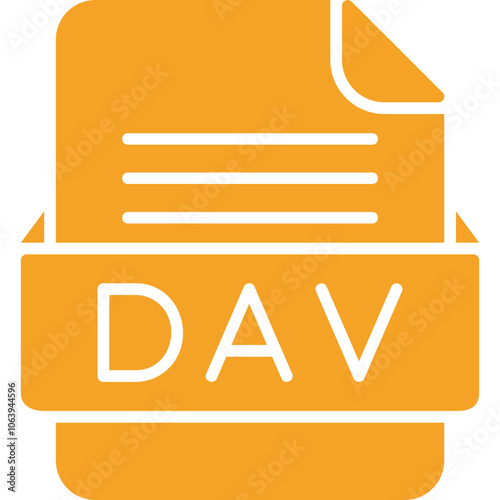 DAV File Format Vector Icon Design