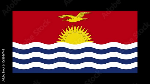 Kiribati Country Flag Shapes and Elements Construction Animation