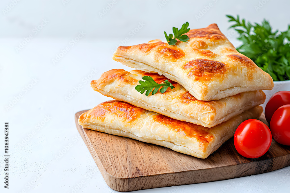 Pie with meat isolated on white background Pie with meat isolated on white background