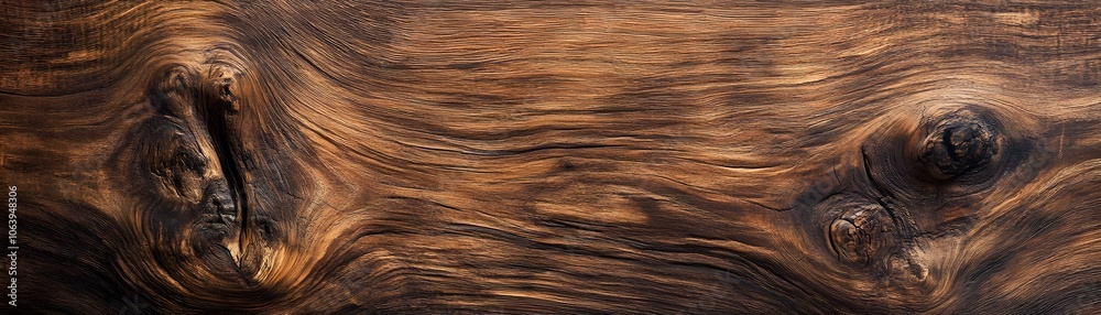 Fototapeta premium Closeup of a Wood Surface with Knots and Grain Patterns