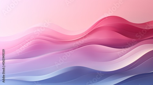 Abstract waves in soft pink and purple hues create a calming, fluid background.