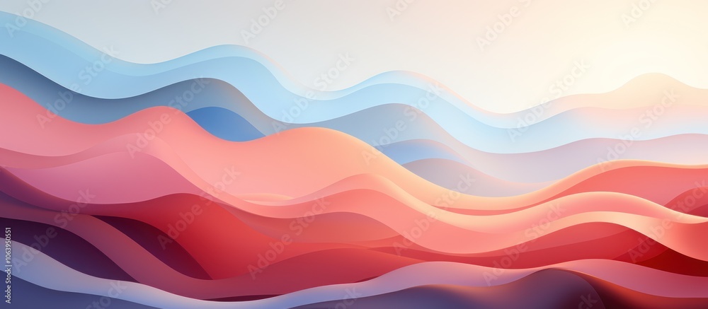 Abstract waves in soft colors create a serene and calming visual effect. Abstract waves in soft colors create a serene and calming visual effect.