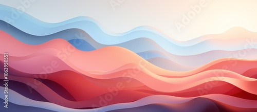 Abstract waves in soft colors create a serene and calming visual effect.