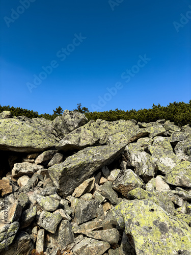 rock trail at Slavkovský Peak photo