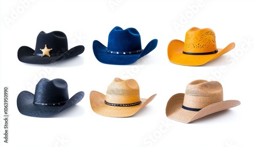 Wallpaper Mural These cowboy hats are cut out and based on stock images. Torontodigital.ca