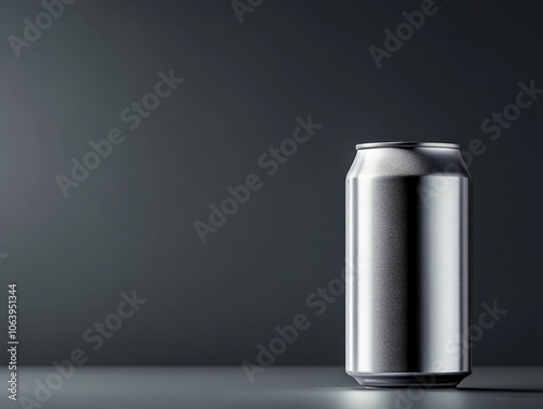 sleek, matte finish craft beer can stands against dark background, showcasing its modern design and minimalist aesthetic. lighting highlights its smooth surface, creating elegant look