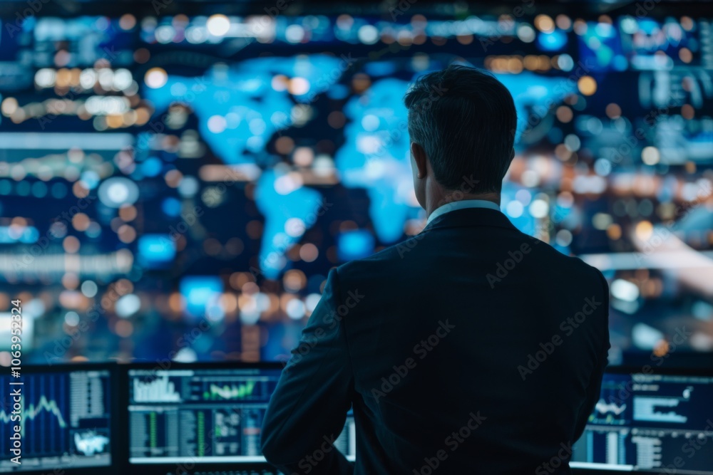 Businessman attending a conference call Businessman attending a conference call