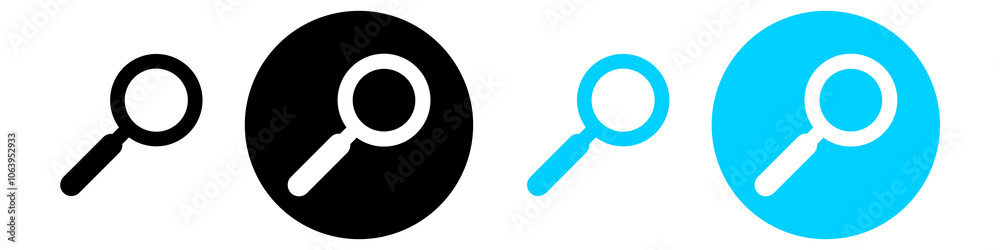 search icon button,magnifying glass loupe sign symbol, magnifier icon