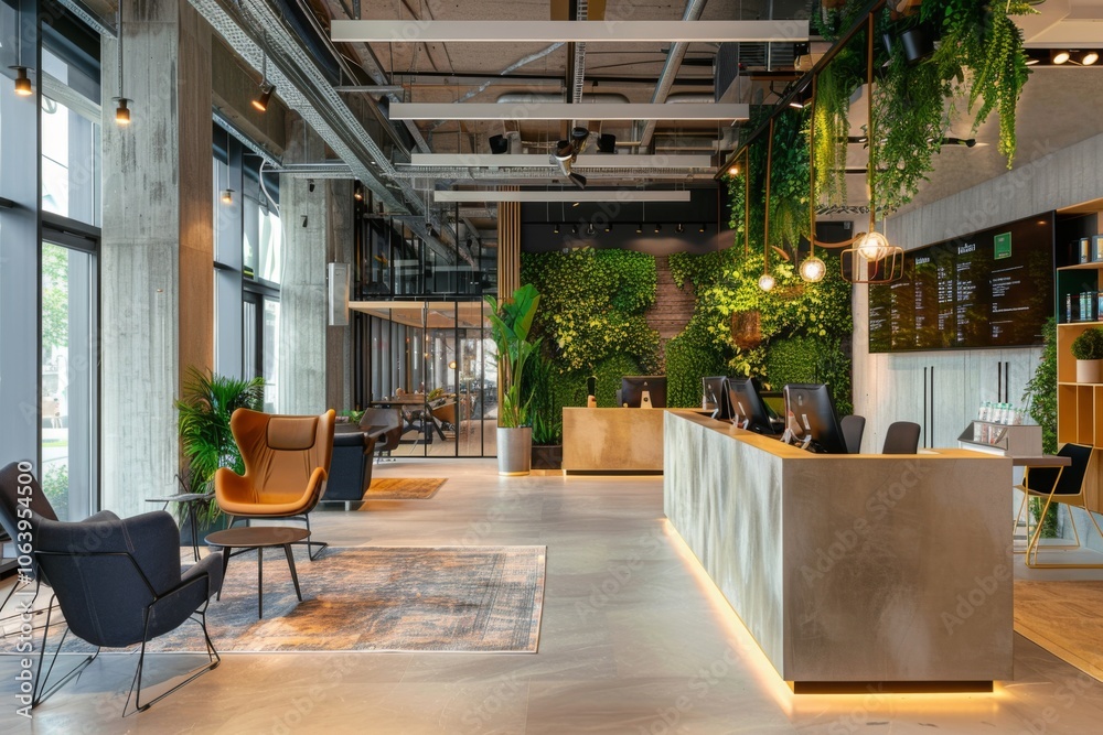 Naklejka premium Interior of a modern empty business office