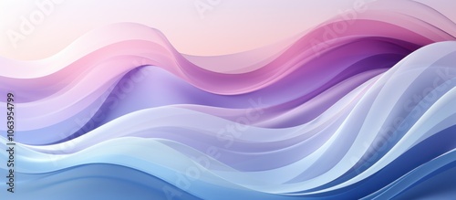 Abstract waves in soft pastel colors create a serene and calming visual effect.