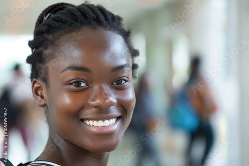 Portrait of a high school African American female student