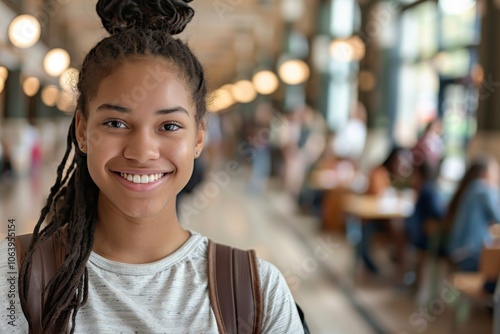 Portrait of a high school African American female student