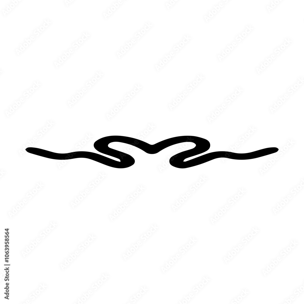 Hand drawn divider icon vector illustration design element of swish, swash, swoosh underline swirl squiggle stroke line Hand drawn divider icon vector illustration design element of swish, swash, swoosh underline swirl squiggle stroke line