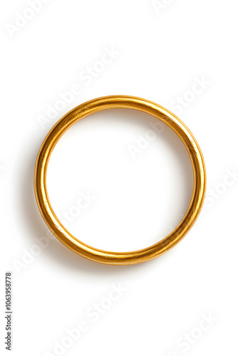 Golden ring isolated on white background