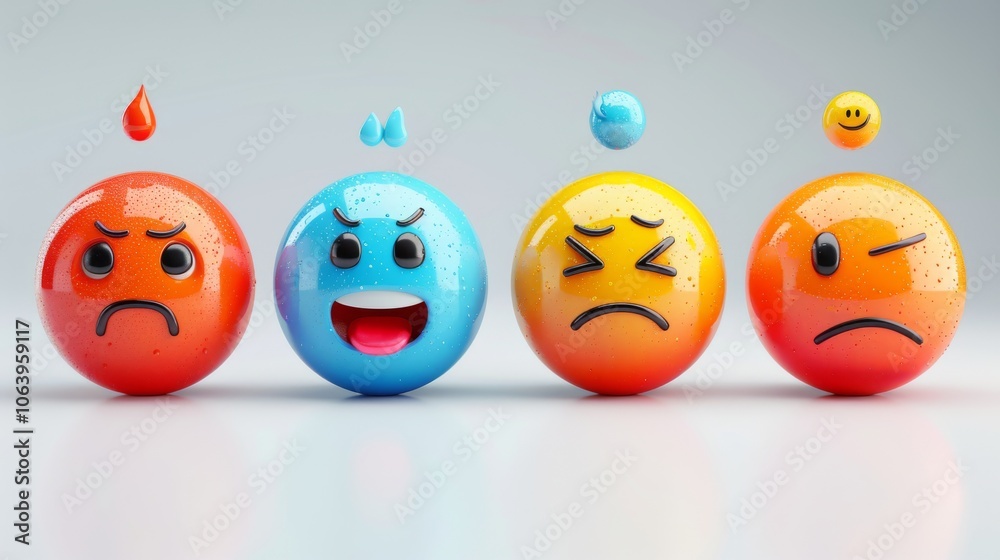set of smiley icons on a white background set of smiley icons on a white background