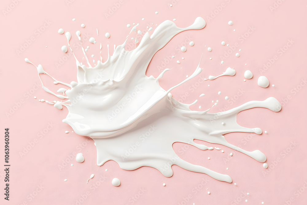 Milk splash on light background Milk splash on light background